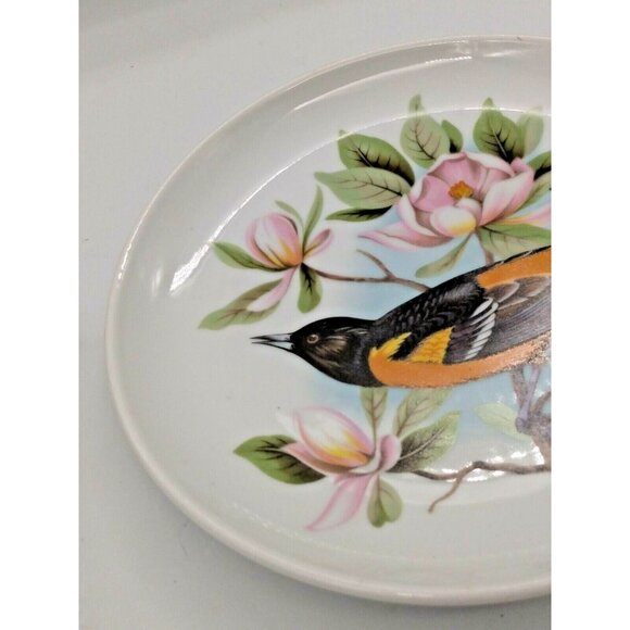Vintage Rosenthal Collector Bird Plate - Baltimore Oriole - Hand Painted 7 3/4" - Picture 8 of 9